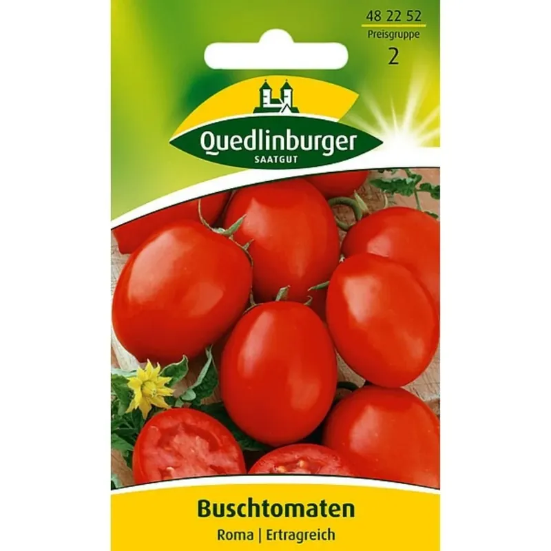 Aktuell Buschtomate Roma, Tomatensamen kaufen, Freiland Anbau